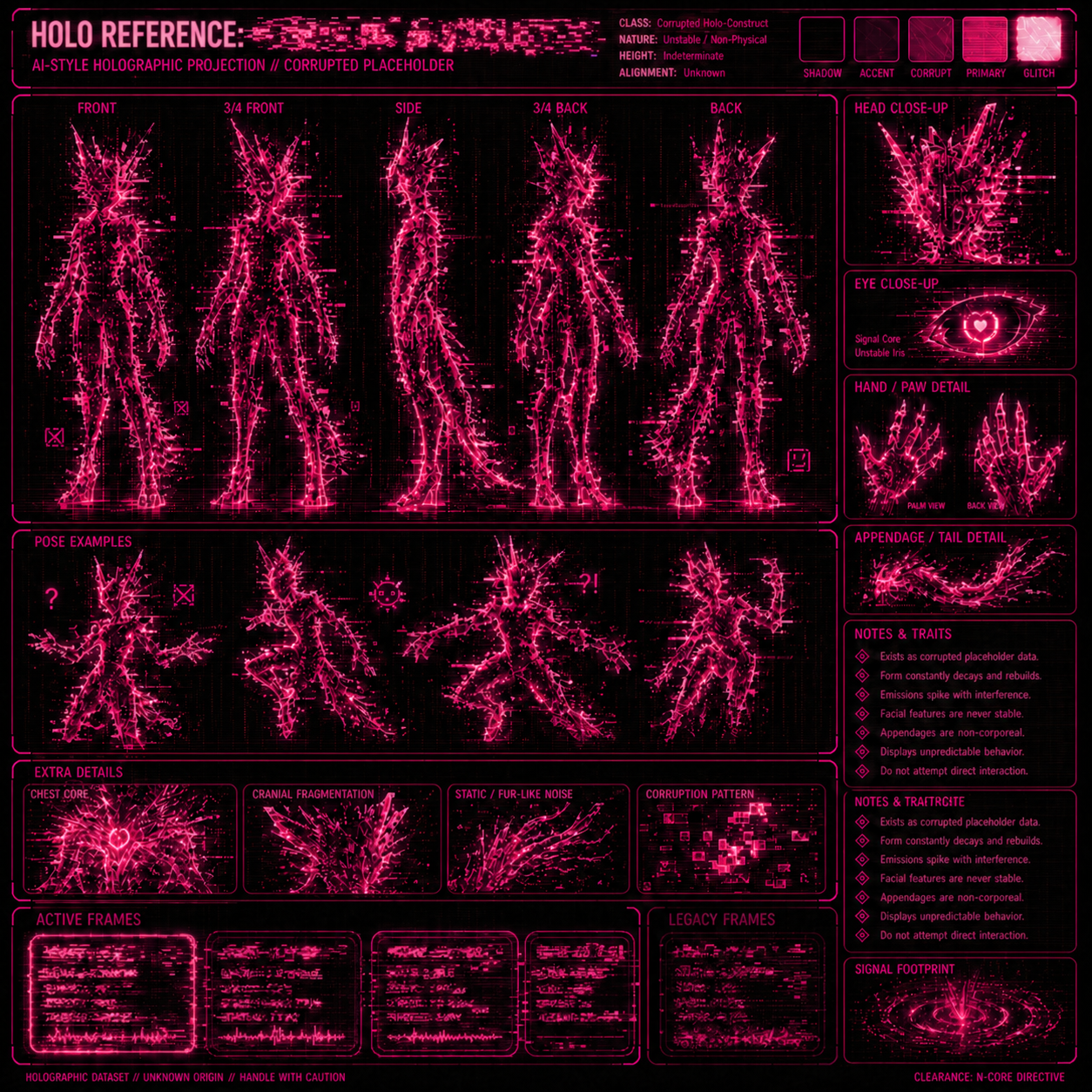 Unit N-03 corrupted reference sheet
